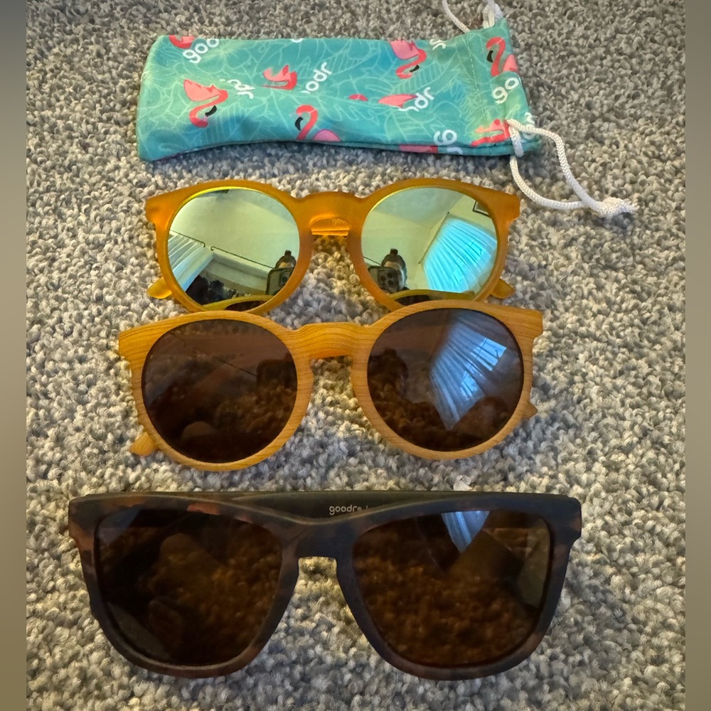 Three (x3) Pairs Goodr polarized Sunglasses